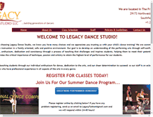 Tablet Screenshot of legacydancefranklin.com